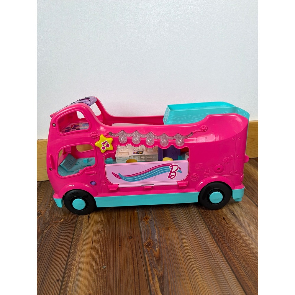 Fisher-Price Little People Barbie Dreamcamper Pink RV Musical Playset